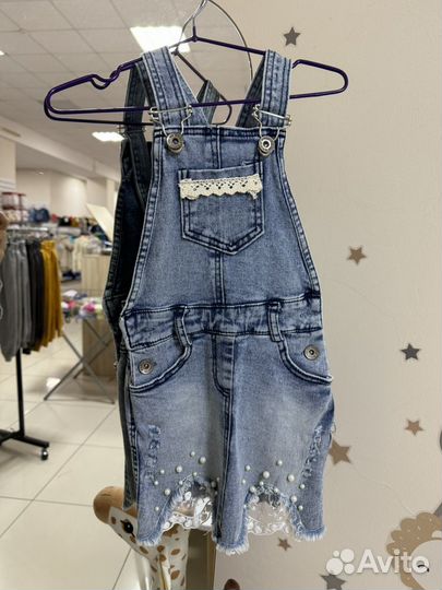 Джинсовый сарафан для девочки