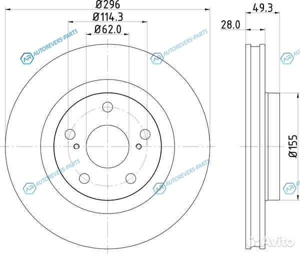 ND1048K Диск тормозной передзад