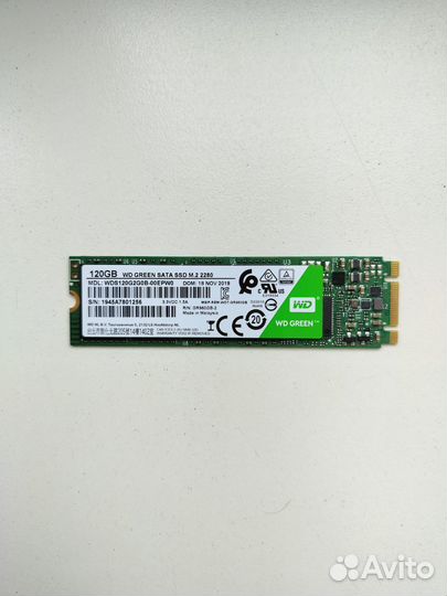 SSD 120 гб M.2 Накопитель WD Green WDS120G2G0B