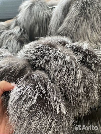 Шуба чернобурка