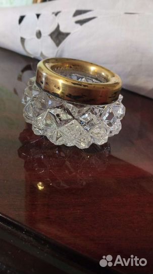 Солонка хрусталь серебро СССР