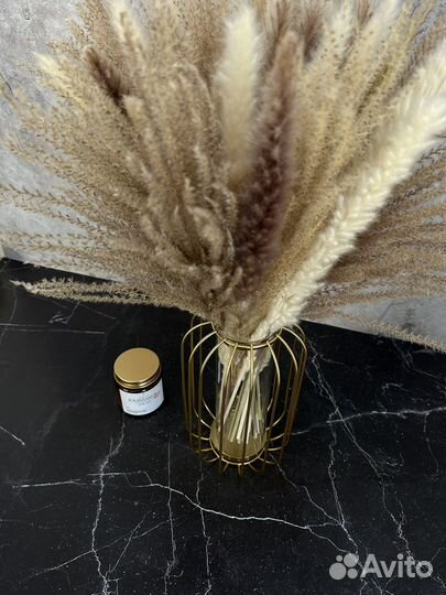 Ваза для цветов/ для интерьера золотая