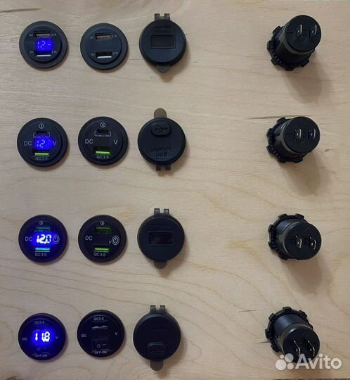 Прикуриватель, USB, вольтметр