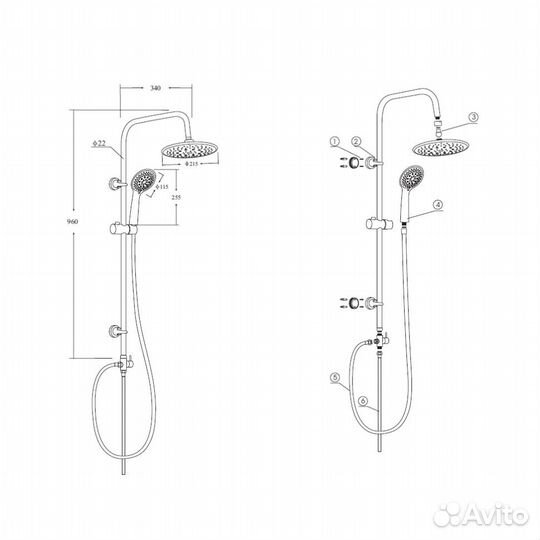 Osgard 10050 Душевая стойка