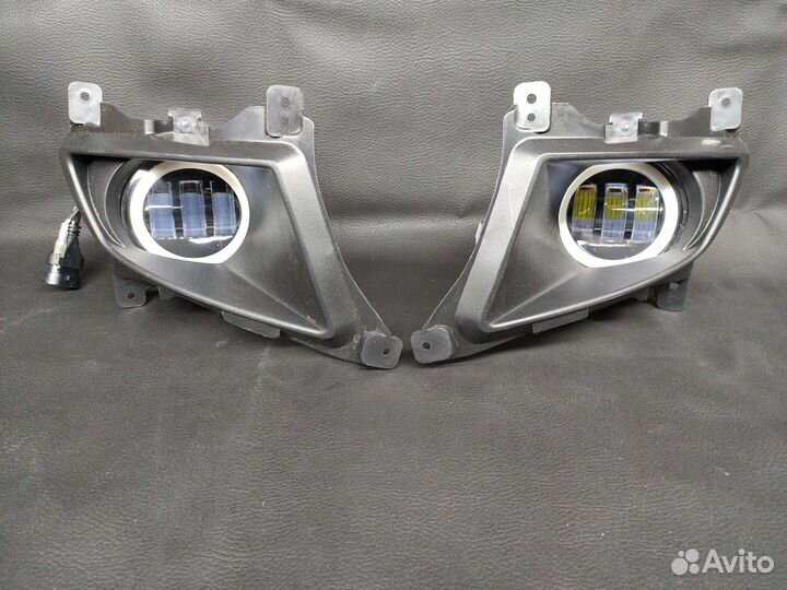 Комплект LED птф LADA Priora 2 с дхо Белый/Желтый