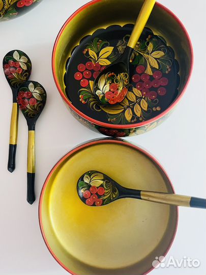 Набор для супа, окрошки, хохлома, СССР