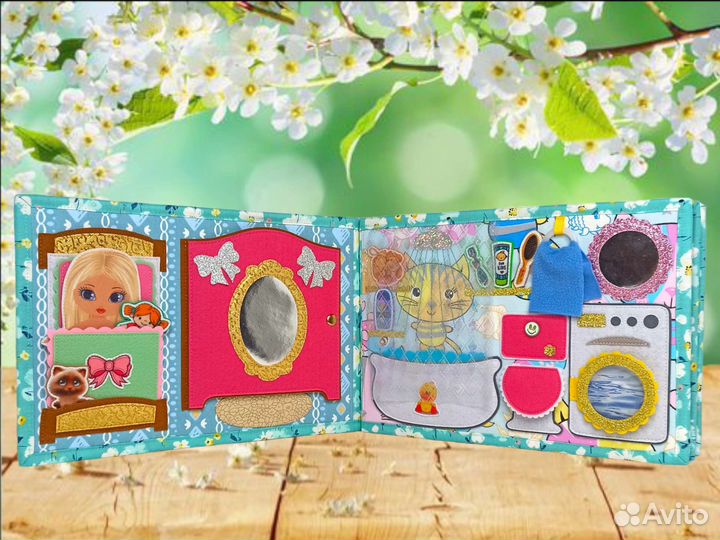 Развивающая книга из фетра Кукольный домик