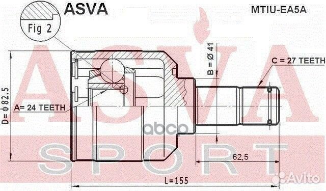 Шрус внутренний mtiuea5a asva