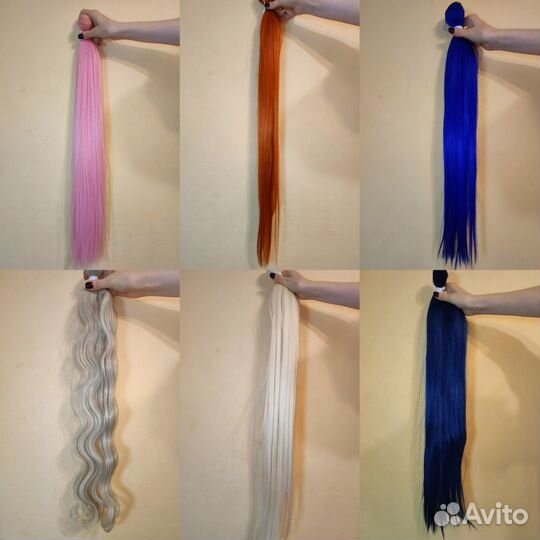 Цветные пряди для наращивания