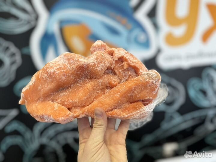 Кусочки лосося с/м