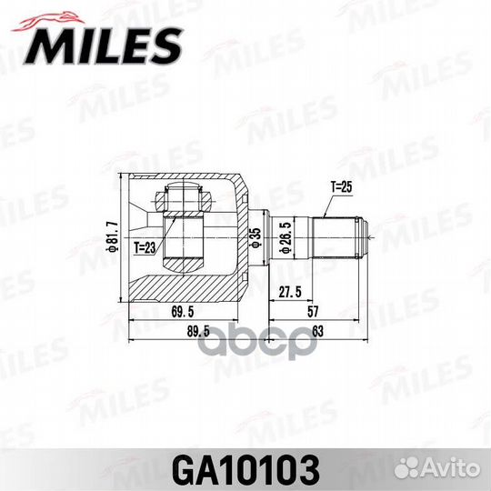 ШРУС внутренний hyundai elantra/lantra 95-00/MA