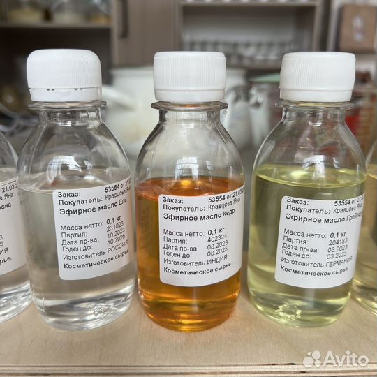 Эфирное масло эвкалипта, мяты, сосны