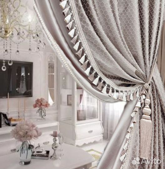 Шторы Нежный Кофе (французская сеточка)