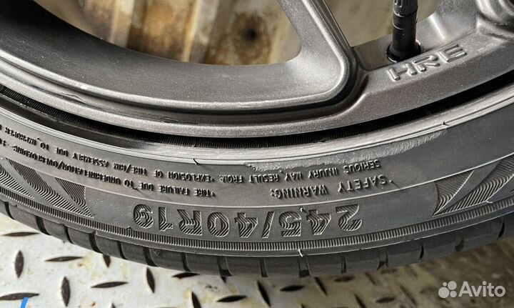Диски HRE R19x8.5J ET40 5x114.3 с новой резиной
