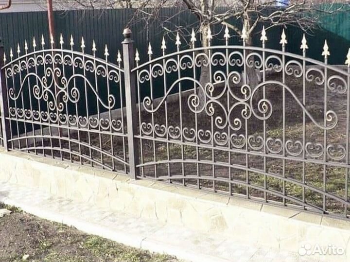 H2Заборы для дачи кованные 3Д под заказ 1метр/h2 p