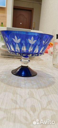 Ваза цветное стекло СССР