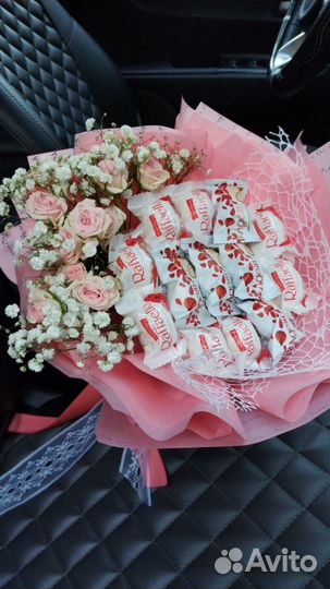 Букет на 1 сентября, Цветы с Конфетами(доставка)