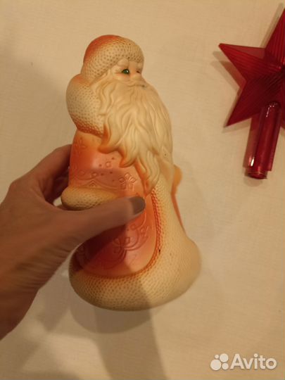 Дед мороз СССР звезда наконечник на ёлку