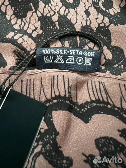 Палантин натуральный шелк большой