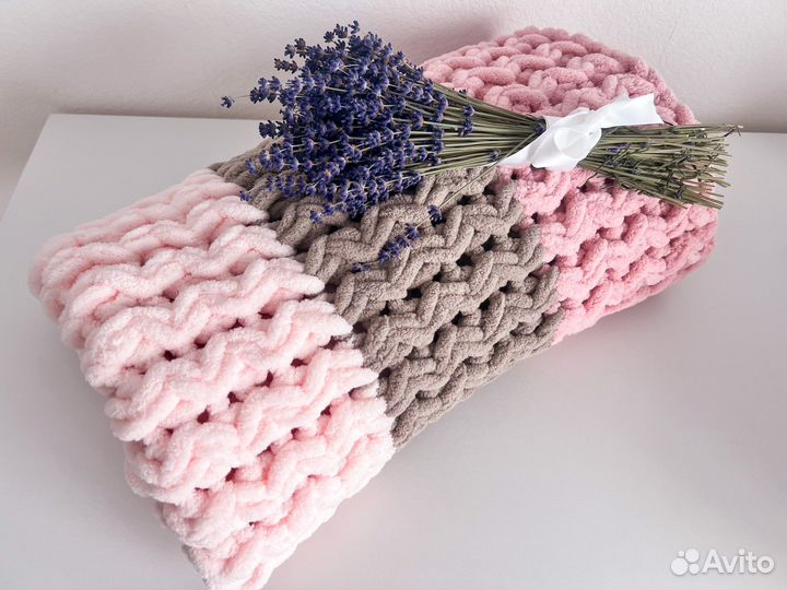 Плюшевый плед (плед-конверт) для малыша 0+