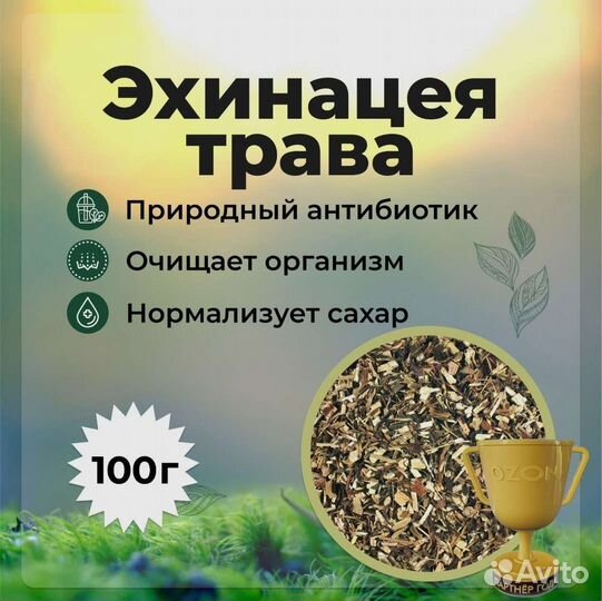 Девясил, эхинацея, тысячелистник трава