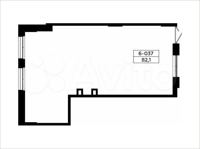 Продается торговое помещение площадью 82.1 кв.м