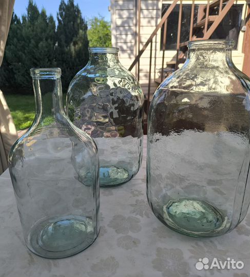 Бутыли стеклянные