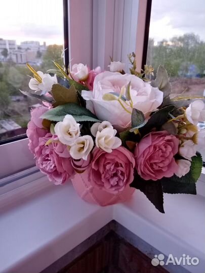 Цветочная композиция букет декор для дома и офиса