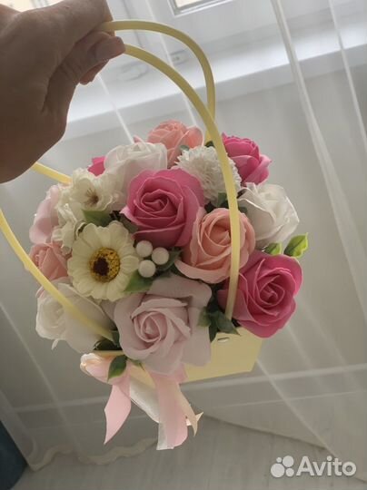 Букет из мыльных роз