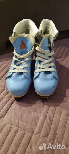 Коньки детские, с двумя лезвиями, размер 29