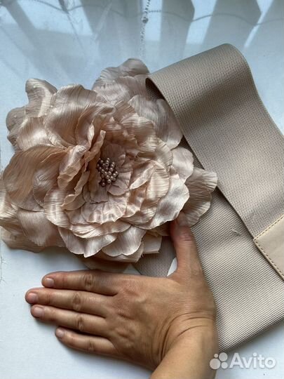 Ремень пояс женский с цветком с биркой