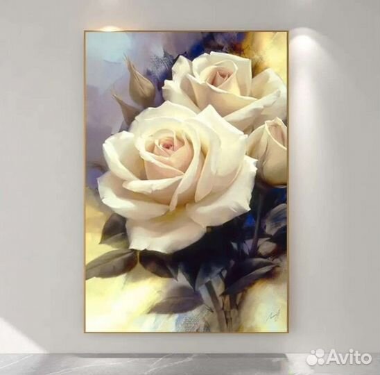 Картина маслом розы Картина в дом