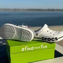 Шлепки Crocs белые