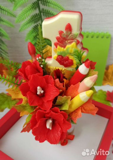Букет на 1 сентября. Цветы из мыла