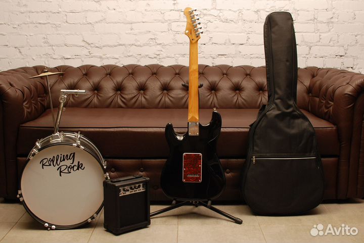 Электрогитара с комбиком (Аксессуар в подарок)