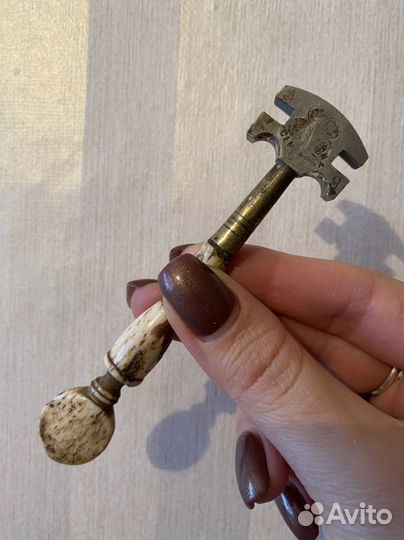 Старинный стеклорез ручка кость 19 век