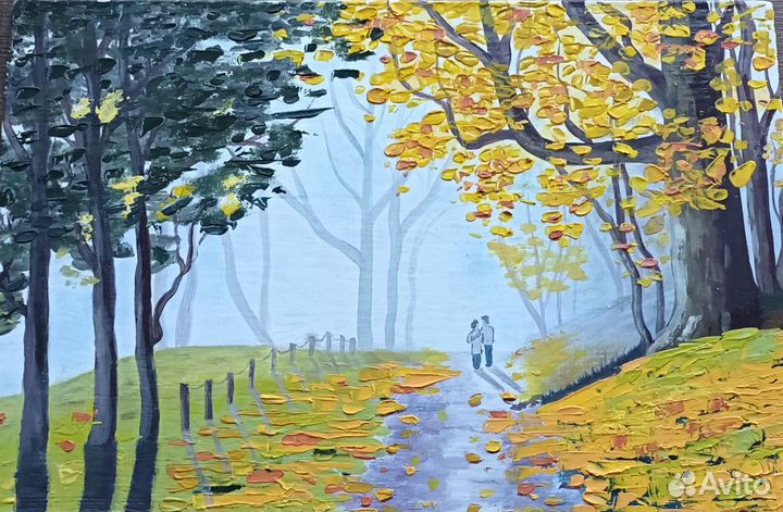 Картина маслом Осенний пейзаж