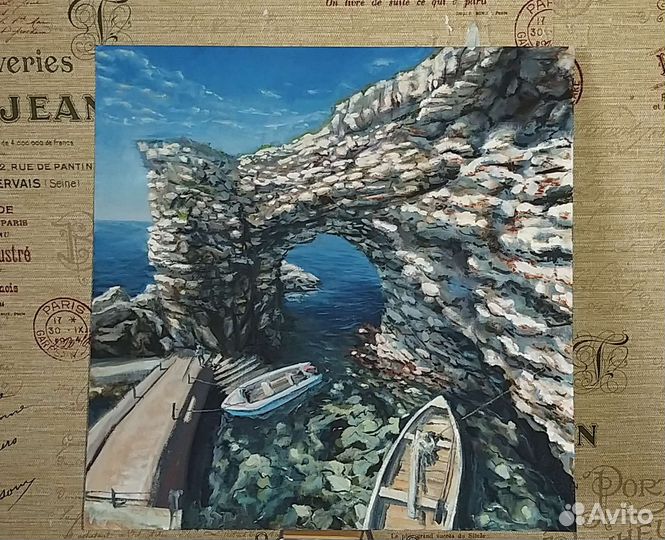 Картина маслом на холсте Морская Бухта