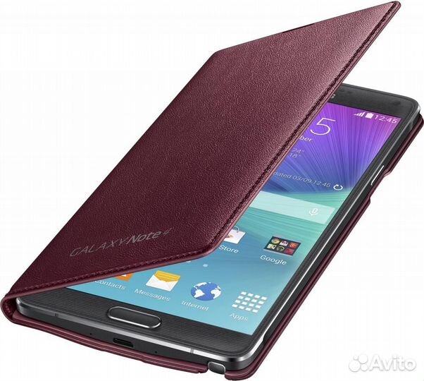 Оригинал Чехол Led Flip Wallet для Samsung Note 4