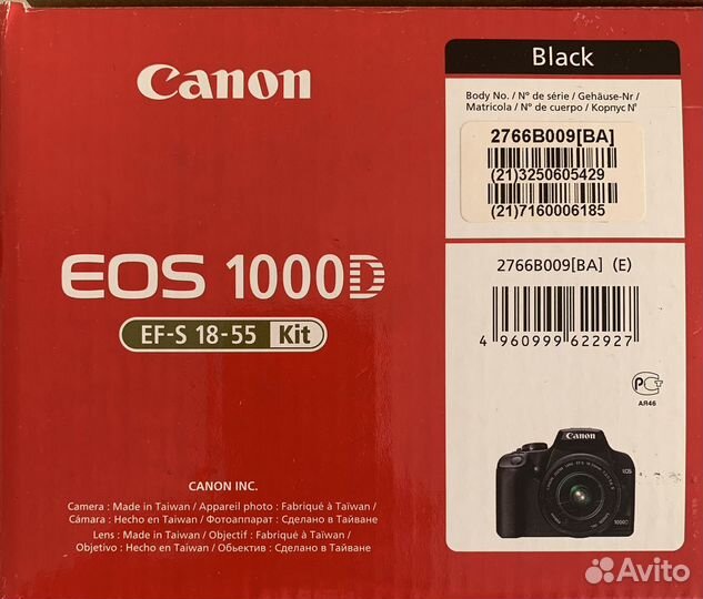 Зеркальный фотоаппарат canon eos 1000d