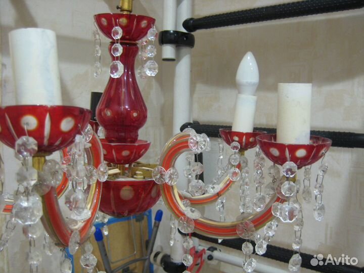 Люстра Чехословакия хрустальная