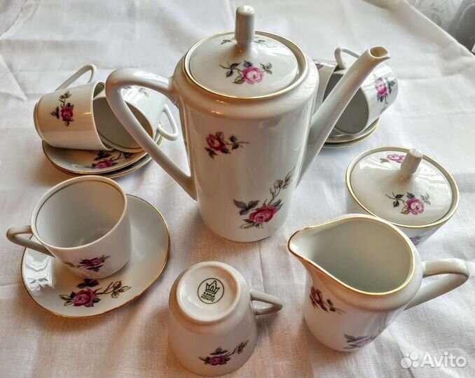 Кофейный сервиз гдр, сервиз чайный