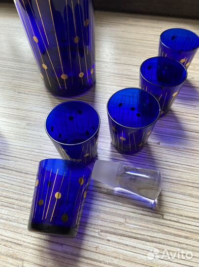 Графин с рюмками Bohemia Огни Москвы