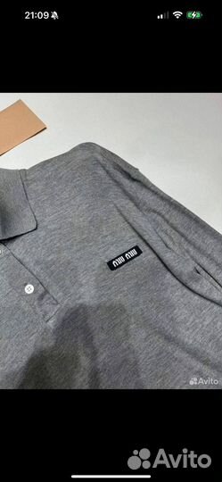 Поло лонгслив MIU MIU