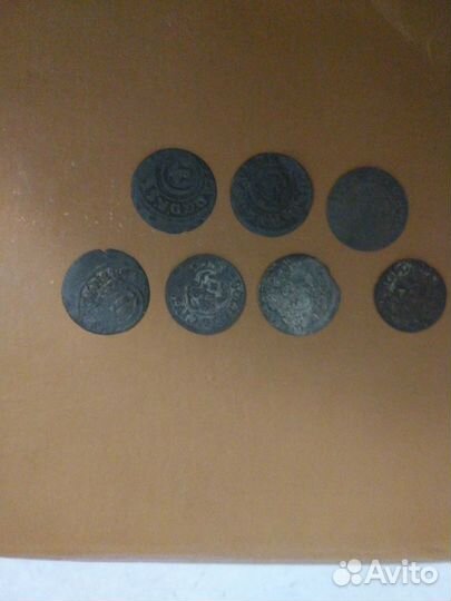 Монеты солиды 16-17в.в, 7штук