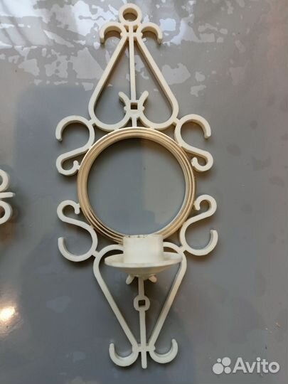 Часы настенные янтарь с подсвечниками