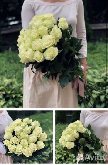 Цветы 25 роз 70 см