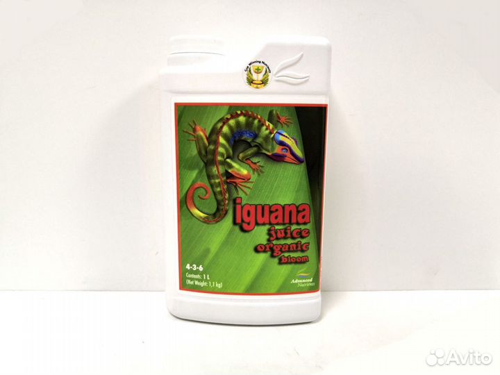 Удобрения Organic Iguana Juice Bloom Grow 1L
