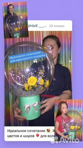 Живые Цветы в шаре (композиция )