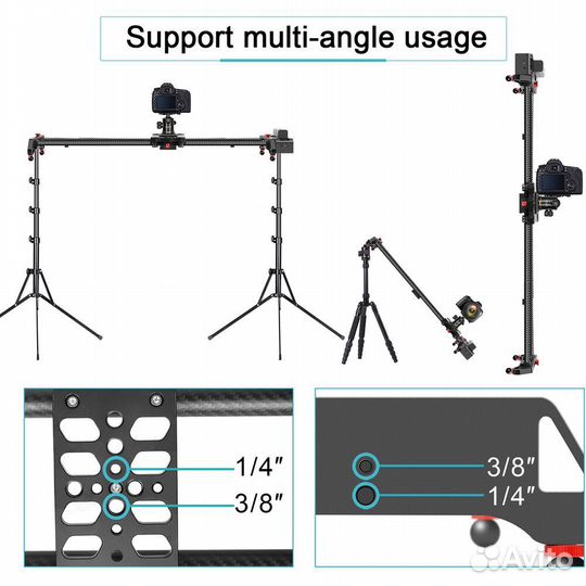 Слайдер GVM 80см моторизированный